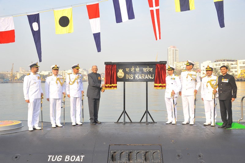 Submarine INS Karanj commissioned in Mumbai