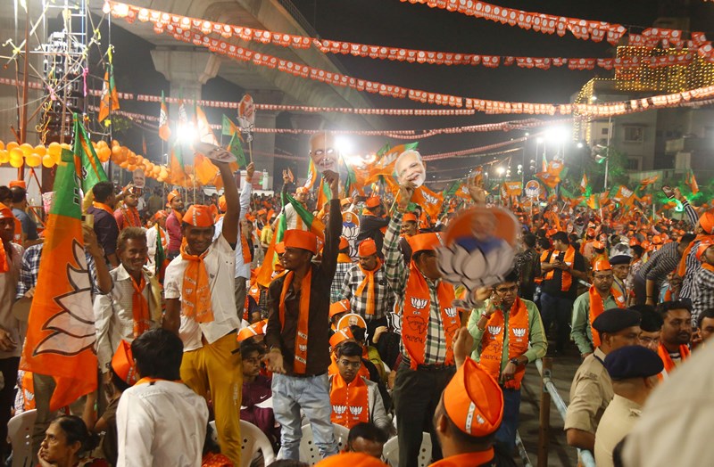 Amit Shah addresses election rally in Ahmedabad