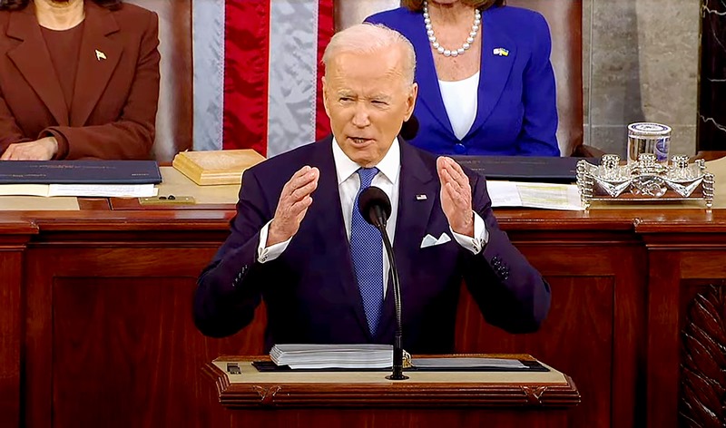 Joe Biden addresses joint session of Congress in Washington DC