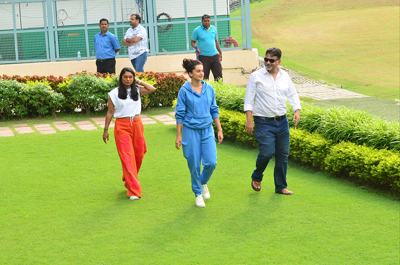 Taapsee Pannu, Mithali Raj, Srijit Mukherji promote Shabaash Mithu in Kolkata