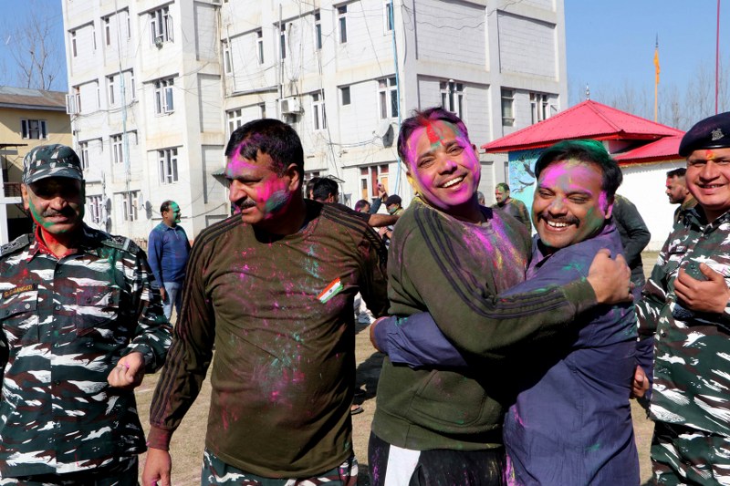 Holi celebration in Kashmir’s Anantnag