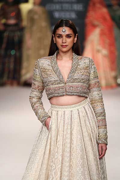 India Couture Week: Aditi Rao Hydari walks the ramp for designer Ritu Kumar