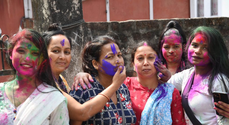 Holi celebration in Guwahati