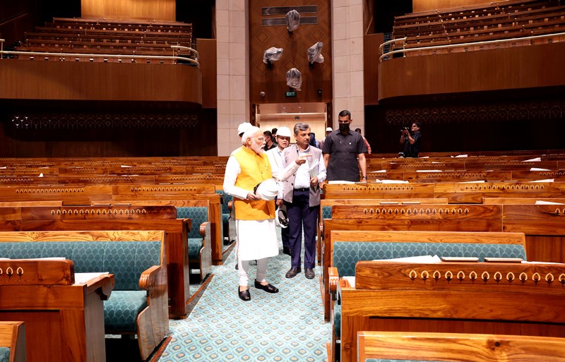 PM Modi takes new Parliament House tour