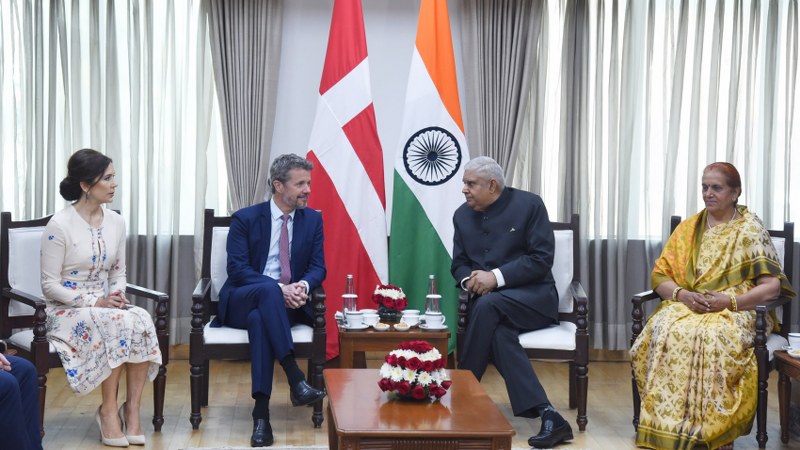 Jagdeep Dhankhar meets Denmark's Crown Prince Frederik Andre Henrik Christian, Crown Princess Mary Elizabeth, in Delhi