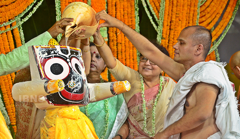 Jagannath snan yatra at ISKCON in Kolkata