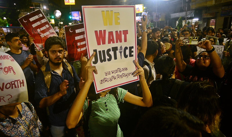 Kolkata’s Presidency University demands justice for RG Kar rape-murder victim