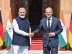 PM Modi meets German Chancellor Olaf Scholz at Hyderabad House in New Delhi