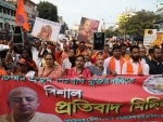 Hindu Jagran Manch hold protest march in Kolkata against ISKCON monk’s arrest in Bangladesh