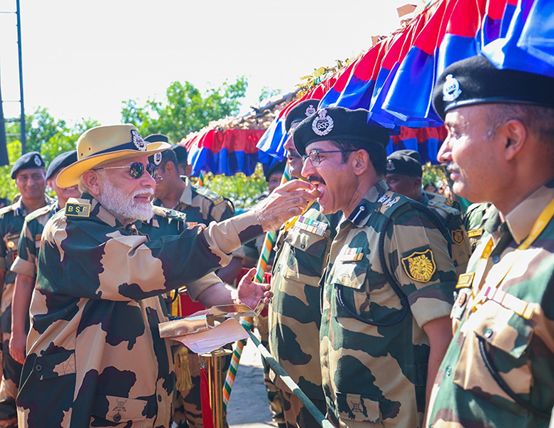 PM Modi celebrates Diwali with soldiers