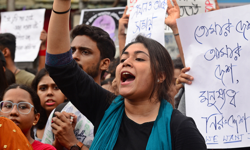 'Maha Michil' in Kolkata demanding justice for RG Kar