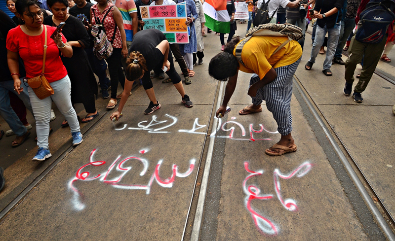 'Maha Michil' in Kolkata demanding justice for RG Kar