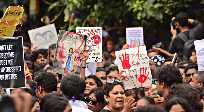 'Maha Michil' in Kolkata demanding justice for RG Kar