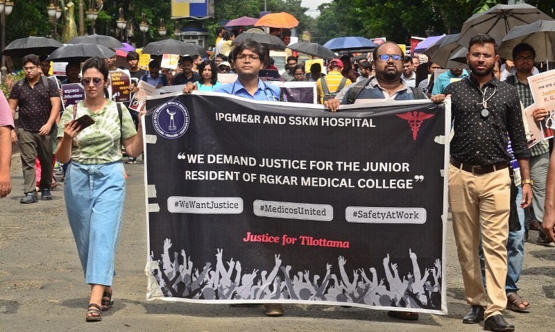 In images: Junior doctors organise massive protest rally in Kolkata