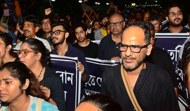 Bengali film fraternity protests against RG Kar rape-murder