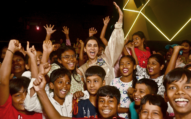 Actress Rukmini Maitra celebrates b'day with special kids at Boomerang screening