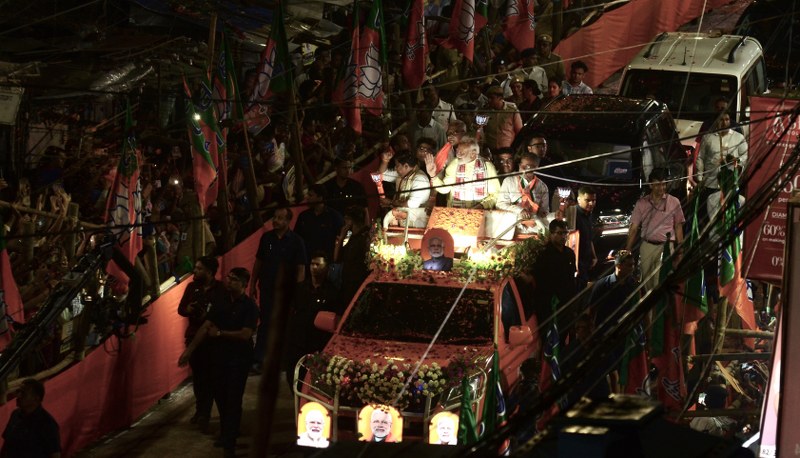 PM Narendra Modi holds roadshow in Kolkata ahead of final phase of LS polls