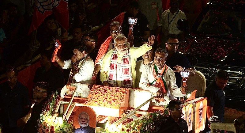 PM Narendra Modi holds roadshow in Kolkata ahead of final phase of LS polls