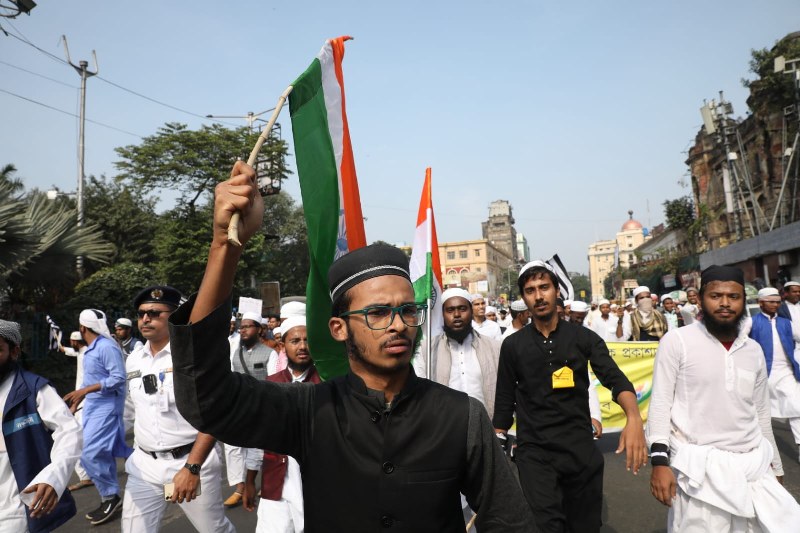 IN IMAGES: Muslims led by West Bengal Jamiat-e-Ulama protest against Waqf Amendment Bill in Kolkata