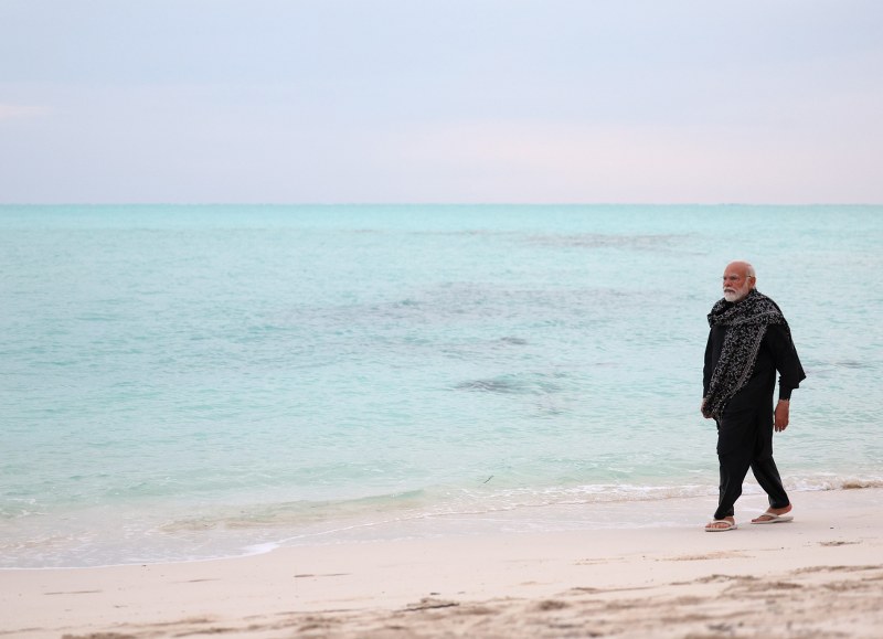 PM Modi goes snorkeling, takes walks at pristine Lakshadweep beach