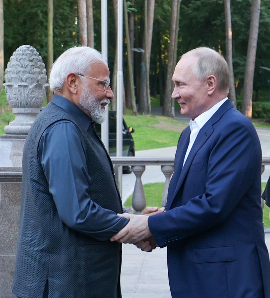 Narendra Modi arrives in Russia