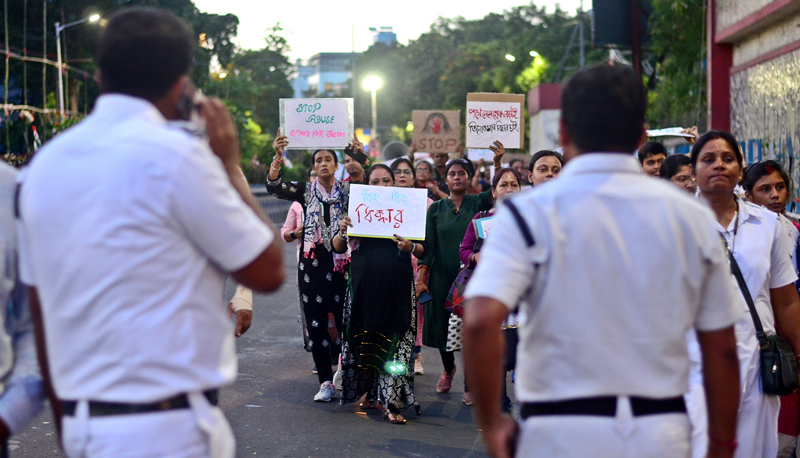 Special children, teachers and support staff walk for RG Kar justice