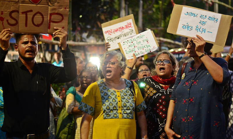 Special children, teachers and support staff walk for RG Kar justice