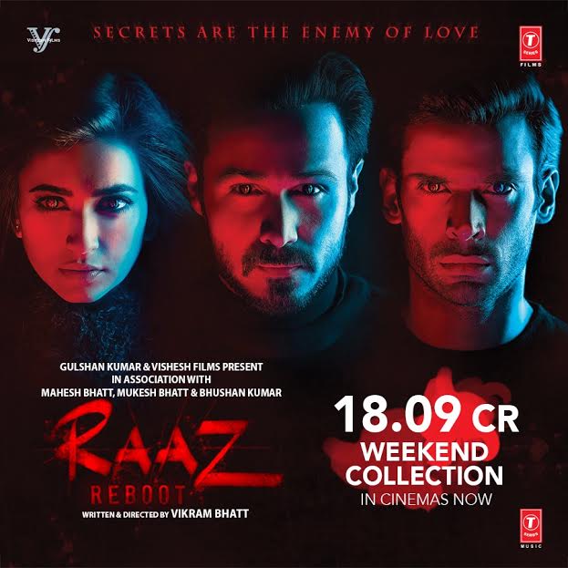 Raaz Reboot scores 18.09 cr over the weekend