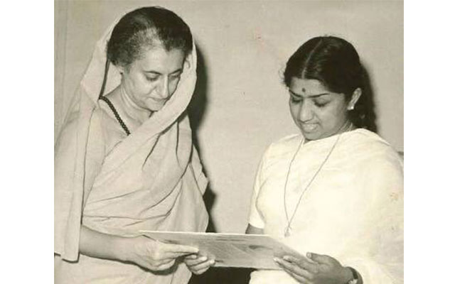 Lata Mangeshkar remembers Indira Gandhi, shares image