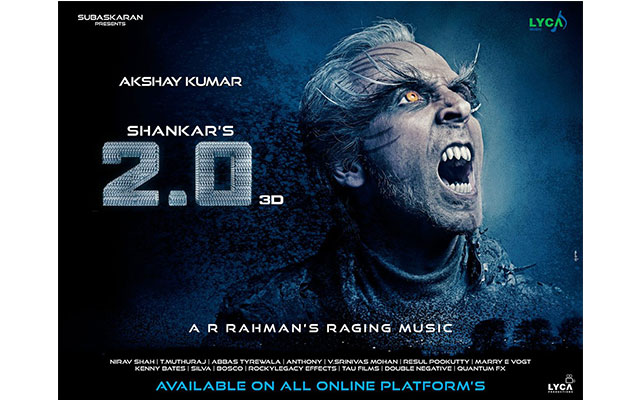 New scary poster of Akshay Kumar from 2.0 released