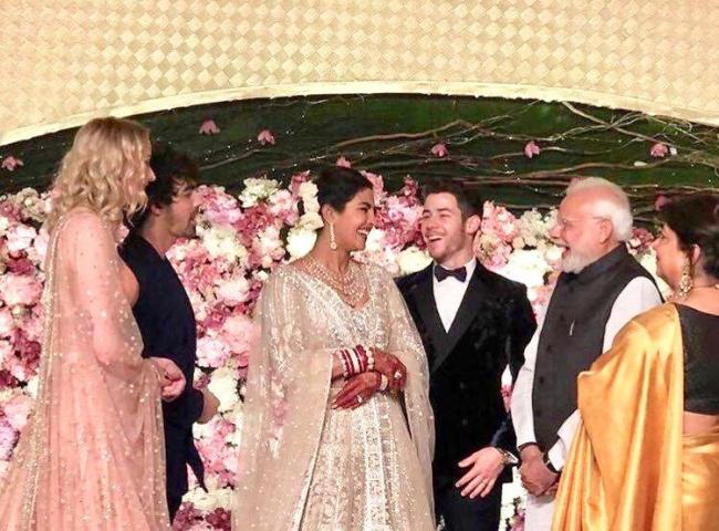 PM Modi attends Priyanka-Nick's wedding reception in Delhi