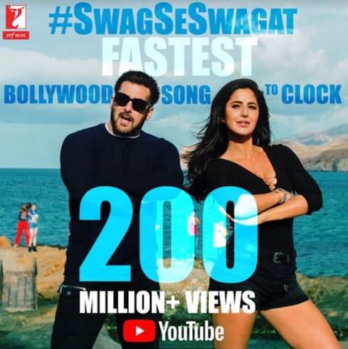 Swag Se Swagat clocks fastest 200 million views on YouTube