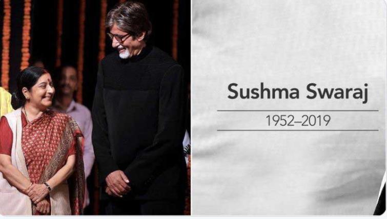 Bollywood mourns former External Affairs Minister Sushma Swaraj's demise