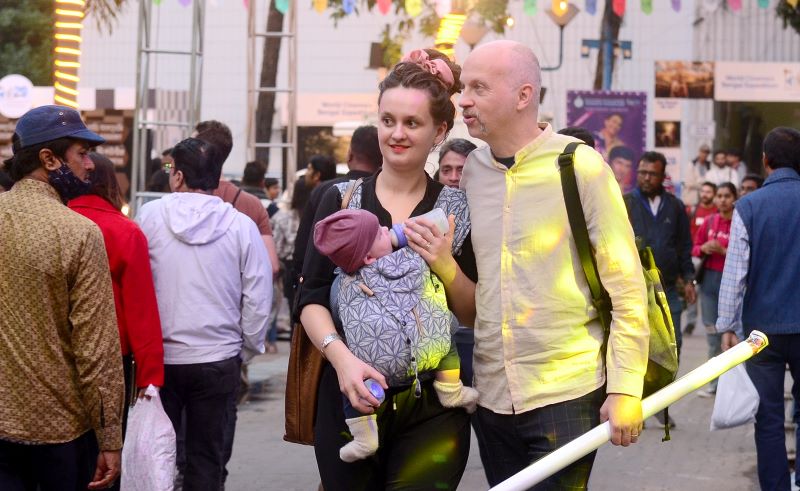 Veit Helmer with his family at 29th KIFF | Image by Avishek Mitra/IBNS