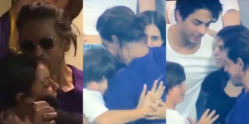 Shah Rukh Khan's kiss to wife Gauri Khan, tight hugs for children lead KKR co-owner's IPL victory celebrations