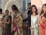Big B makes elegant entry with family at Anant-Radhika wedding, Aishwarya arrives with daughter separately