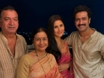 Katrina Kaif wears gorgeous pink sare, flaunts sindoor during Karwa Chauth celebration with family 