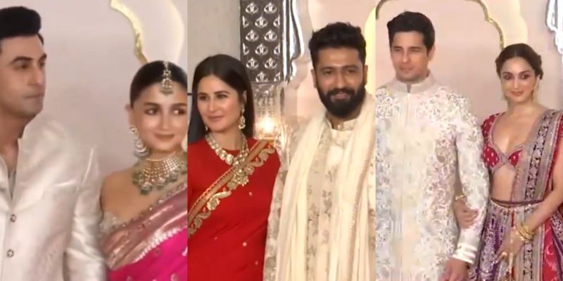 Ranbir Kapoor-Alia Bhatt, Katrina Kaif-Vicky Kaushal, Sidharth Malhotra-Kiara Advani grace Anant Ambani-Radhika Merchant's wedding