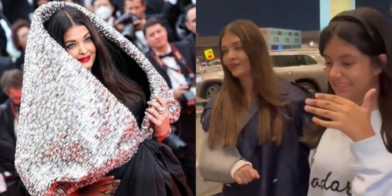Injured Aishwarya Rai Bachchan leaves for Cannes 2024 with her daughter Aaradhya
