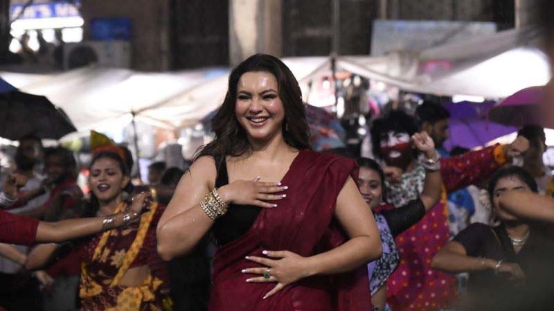 Koushani Mukherjee at the song launch event | Photo courtesy: Windows Production