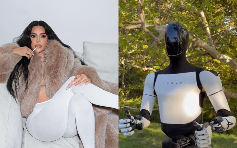 Kim Kardashian spends time with 'new friend' with Tesla's humanoid robot Optimus