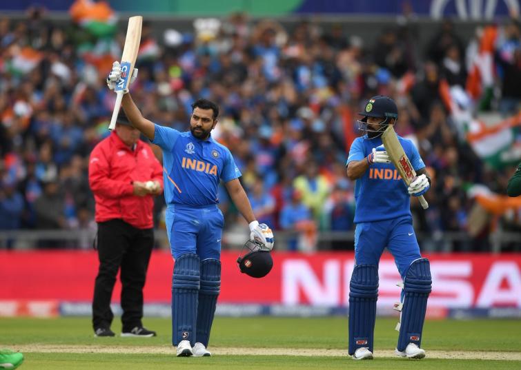 Rohit Sharma's 140 helps India post 336/5 against Pakistan in rain-hit World Cup clash