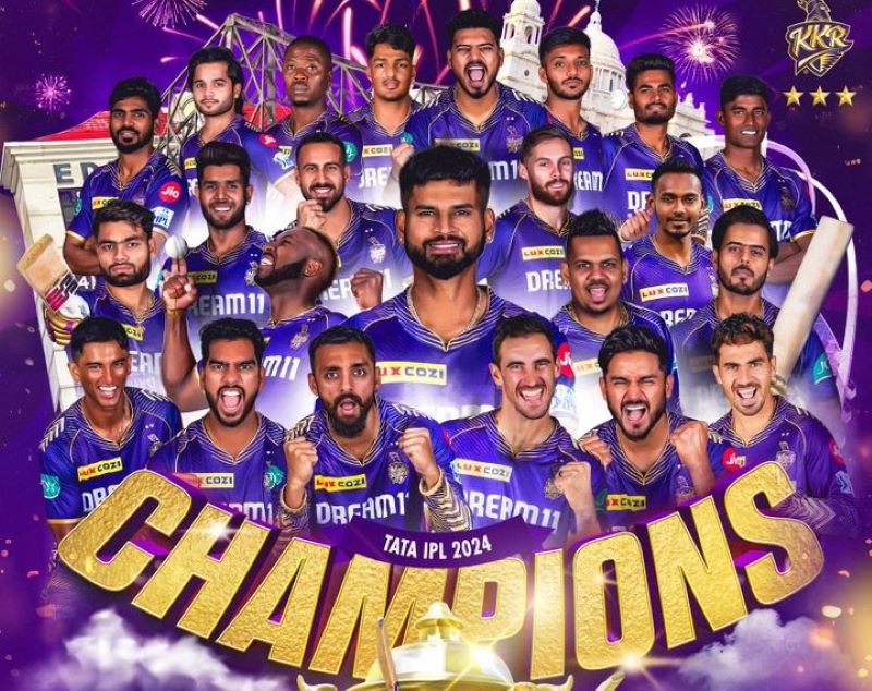 Venkatesh Iyer's stormy knock of 52 runs helps KKR beat SRH by 8 wickets, clinch third IPL title