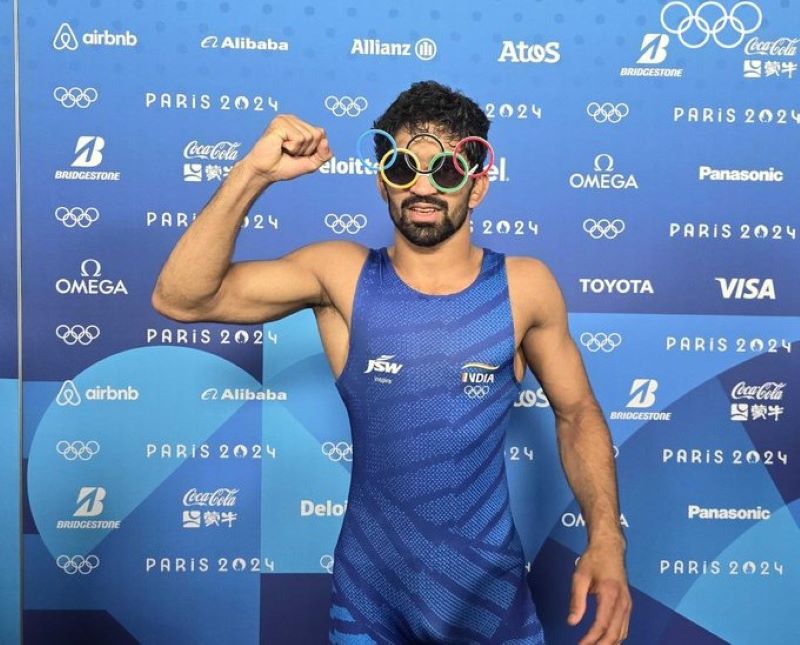 Aman Sehrawat bags bronze medal in men's 57kg wrestling at Paris Olympics