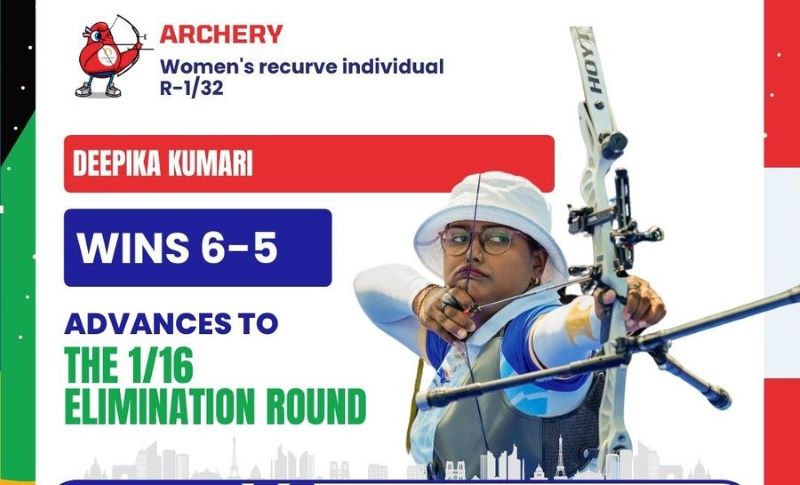 Deepika Kumari beats Dutch archer Quinty Roeffen in tense clash to enter Round 16 of Paris Olympics