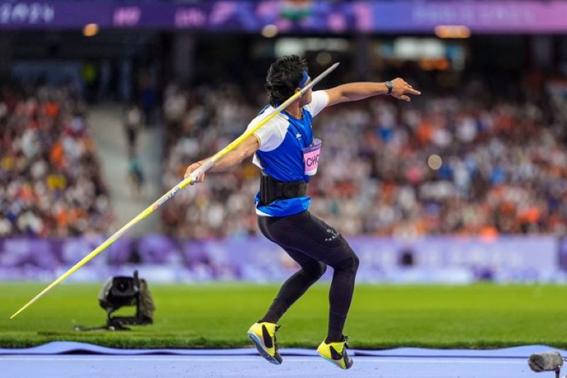 It's a silver for Neeraj Chopra in Paris Olympics men's javelin throw