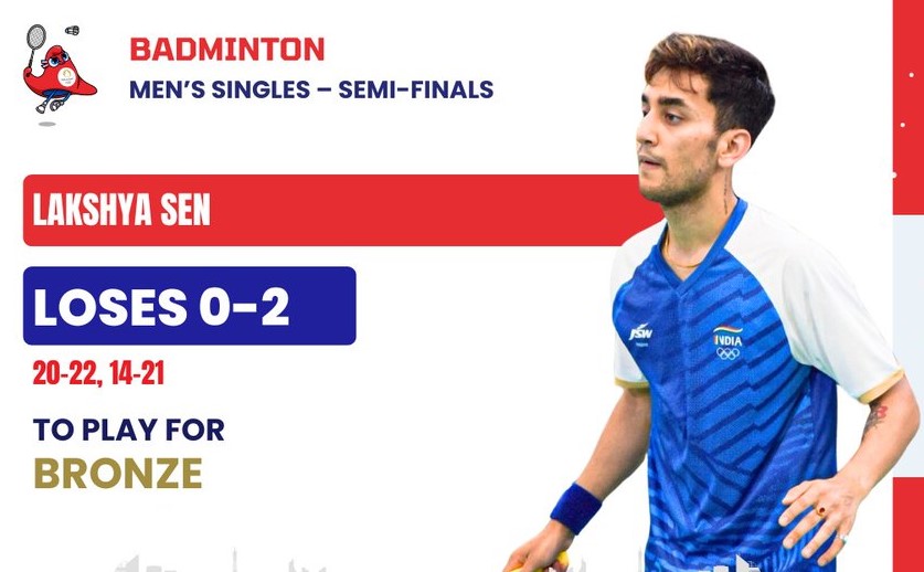 Lakshya Sen's march for Paris Olympic gold ends, loses semi-final clash against Viktor Axelsen