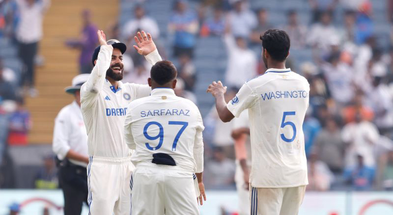 Washington Sundar's 7-wicket haul keeps India ahead of New Zealand in second Test