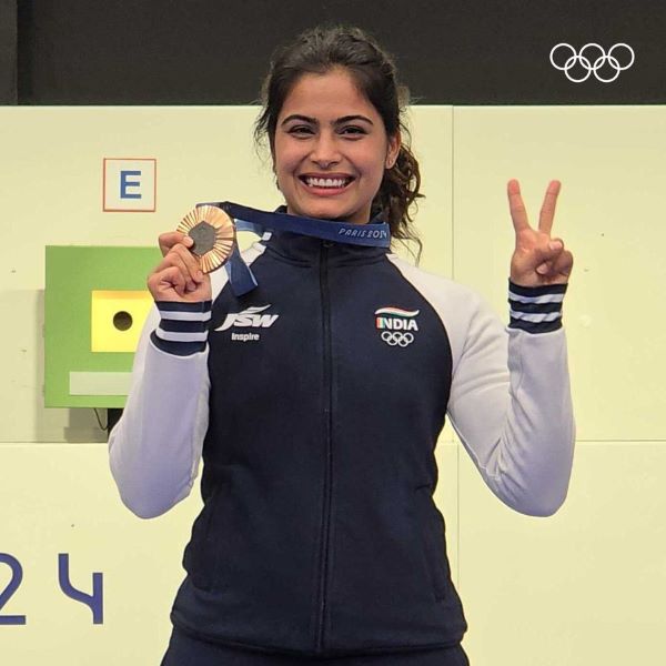 Paris Olympics 2024 Manu Bhaker wins historic bronze in women's 10m