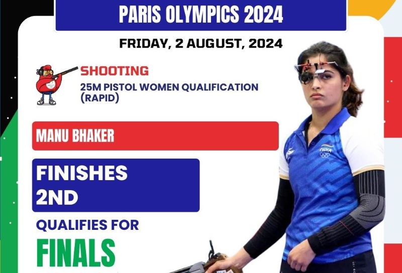 Paris Olympics 2024: Indian shooter Manu Bhaker storms into 25m Pistol Women's final